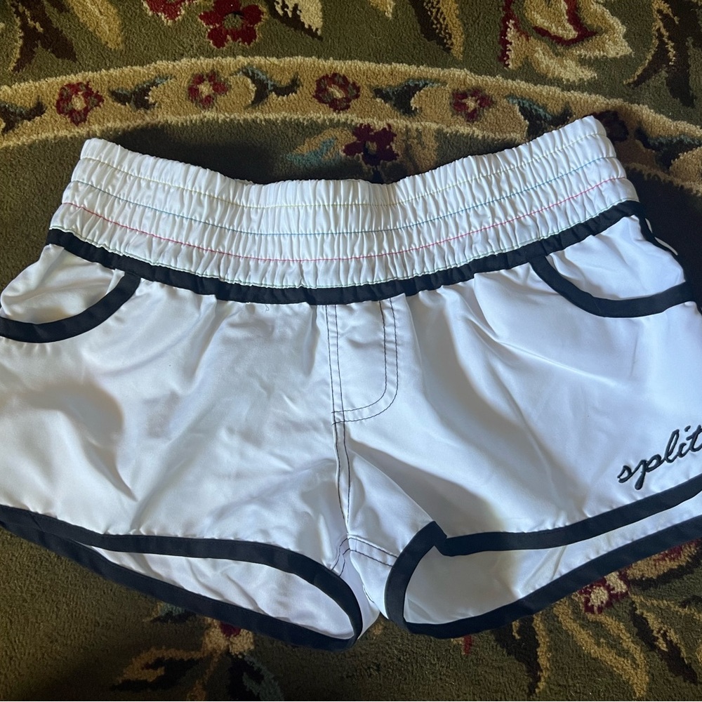 Split Women's Athletic Shorts with Black Accents